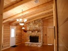 A fireplace of native stone for those cozy nights.
